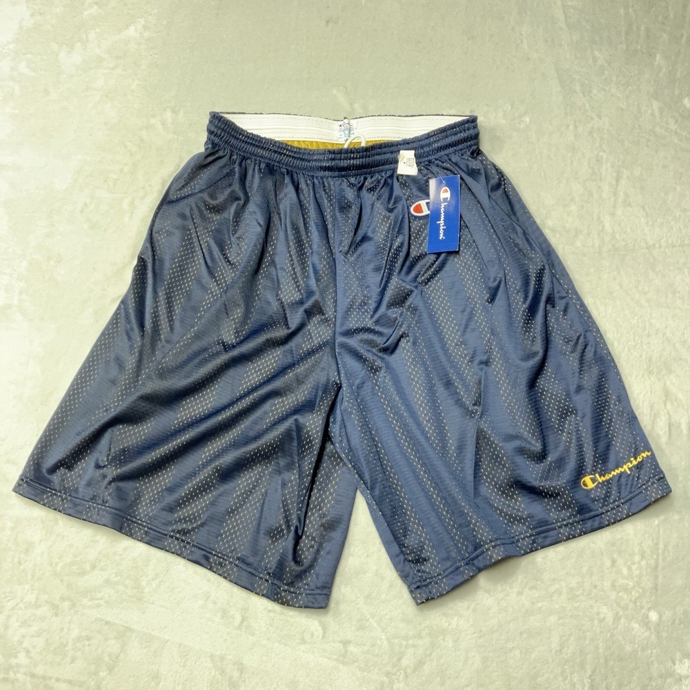 Deadstock NWT Vtg 80s 90s Champion Mesh Shorts XL Blue Loose Baggy Basketball